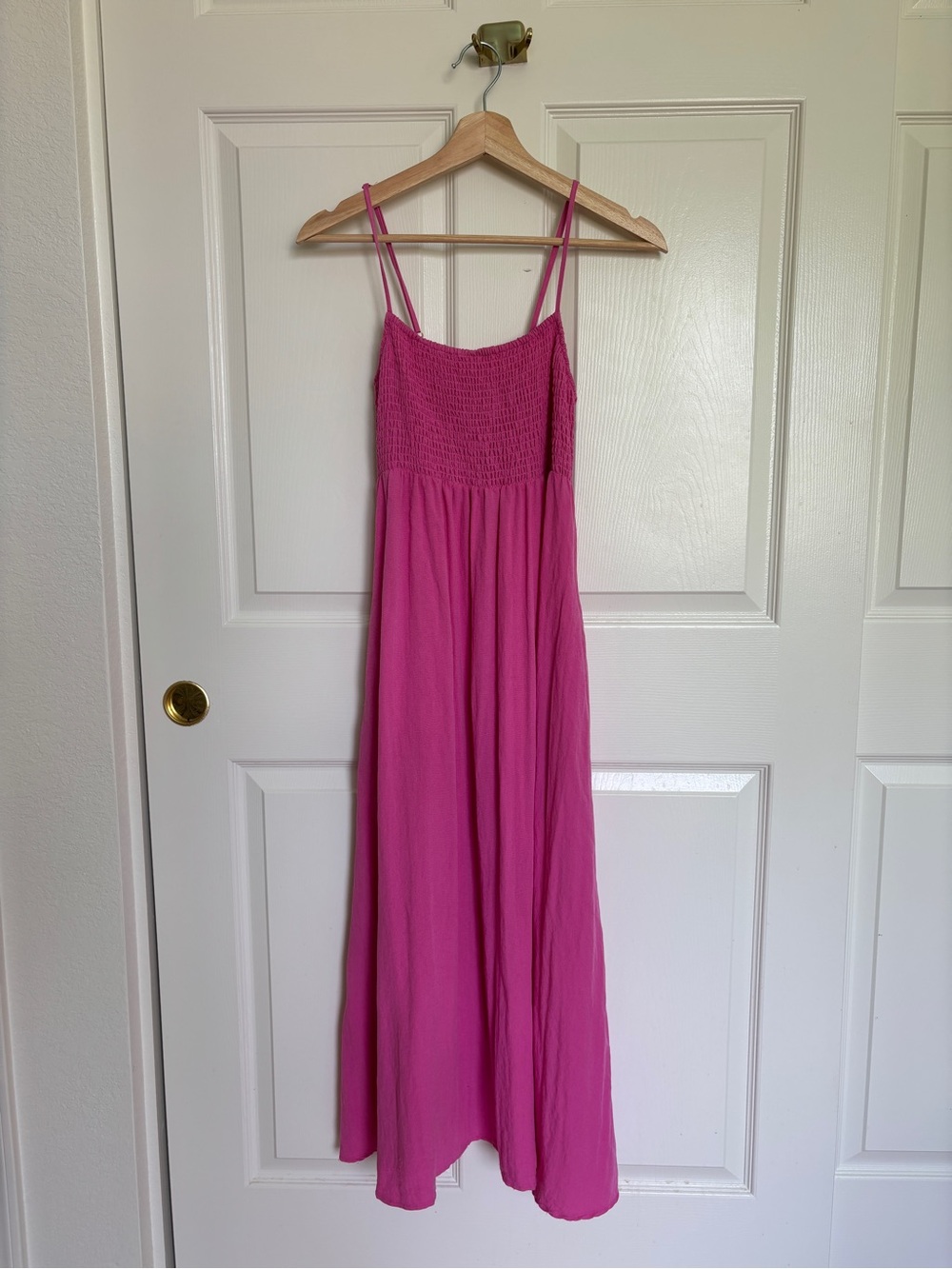 Z Supply Pink Smocked Midi Maxi Dress Size Small